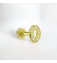Glorria Altın O Harfi Tragus Piercing