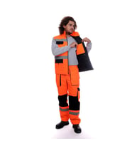 Çok Cepli Kapitoneli Yelek Turuncu (Renksiz)