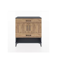 Arges Şifonyer 2 Raflı 2 Çekmeceli 2 Kapaklı 88x30x96 Antrasit-Çam