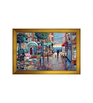 Manzara Temalı Kanvas Tablo 80 x 110 cm Gold Çerçeve