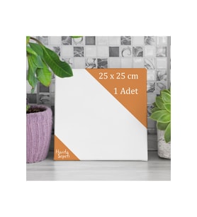 25x25 cm 1 Adet Kare Boş Tuval Tablo