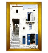 Manzara Temalı Kanvas Tablo 50 x 70 cm Gold Çerçeve