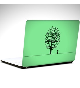 Kuşlar Minimal  Laptop Sticker 15.4 inch (37X26CM)