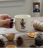 Kişiye Özel Karikatürlü Özel Güvenlik T Kupa Doğum Günü Hediyesi