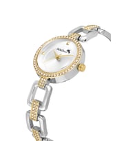 Polo Air Lüx Taşlı Zincir Kordon Kadın Kol Saati Gold Gümüş Renk PL-1572B3x (Altın-Gümüş)