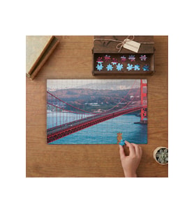 Golden Gate Köprüsü Tasarımı 240 parça Ahşap Puzzle Ahşap Kutuda MP01977