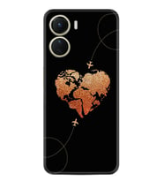 Vivo Y16 Kılıf Silikon Desen Özel Seri Plane Heart 1721