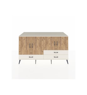 Kronos Konsol 5 Raflı 3 Çekmeceli 4 Kapaklı 176x59x99 Aytaşı-Çam/Aytaşı