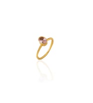 Kadir Jewellery 22 Ayar Altın Kaplama Zirkon Taşlı Kadın Minimal Yüzük