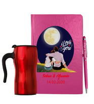 Sevgililer Gününe Özel Defter Kalem & Termos Mug Hediye Seti 2