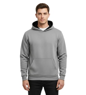 Erkek Gri Kapüşonlu Sweatshirt BGL-ST05196