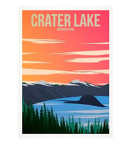 Krater Gölü Milli Parkı Tablo Ahşap Poster Dekoratif