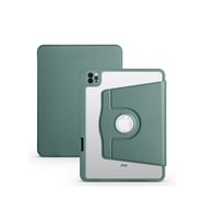 Apple iPad 10.2 2021 (9.Nesil) Uyumlu Kılıf Zore Termik Kalem Bölmeli Dönebilen Standlı Kılıf (Koyu Yeşil)