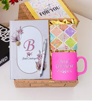 Kişiye Özel Renkli Defter , Pembe Kupa Bardak, Tükenmez Kalem & Hediye Seti