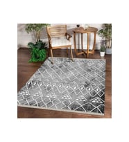 Dijidekor Halı Gri BM004GR Yıkanabilir Saçaklı İnce Yolluk Kilim Salon Halısı Modelleri