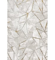 Dijital Baskı Salon Halısı Modern Geometrik Desenli Açık Gri Yıkanabilir Kaymaz Tabanlı Şık Tasarım