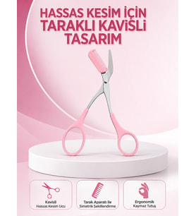 Kaş, Kirpik Ve Tırnak Çevresi Temizliği İçin Çok Fonksiyonlu Makas Yeni Nesil