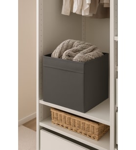 Antrasit Kapaksız Çok Amaçlı Düzenleyici Oyuncak Saklama Kutusu 30x30x30 (Standart)
