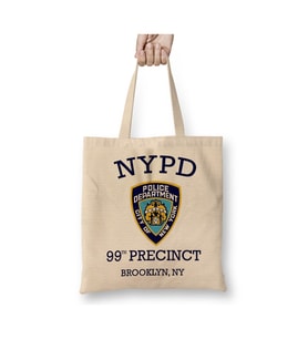 99th Precinct Brooklyn Ny Beyaz Bez Çanta Uzun Saplı Alışveriş Çantası Plaj Çantası
