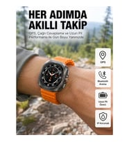 Mey İthalat® Akıllı Saat Unısex Zarif Görünümlü Titanyum Kasa Amoled Ekran Müzik Dinleme