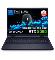 Dell Alienware 16 Aurora Intel Core 7-240H GeForce RTX 5060 8GB 16GB DDR5 1TB SSD 16 inç 2K WQXGA 120Hz WVA Ubuntu Gaming Laptop (AC16250-C71615U56N)