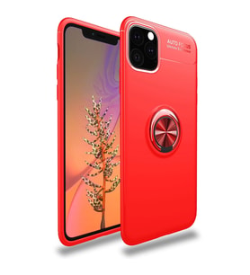 Apple İphone 11 Pro Max Kılıf Range Yüzüklü Silikon - Kırmızı