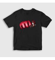 Presmono Unisex Çocuk Siyah Death Anime One Punch Man T-Shirt 240489tt