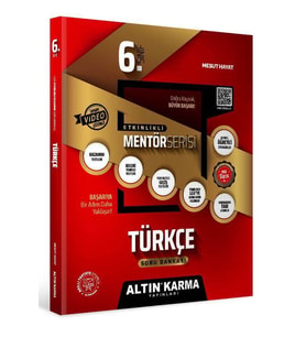 Altın Karma Yayınları 6. Sınıf Türkçe Mentör Etkinlikli Kazanım Soru Bankası