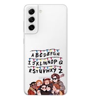 Samsung Galaxy S21 FE Uyumlu Stranger Things Desenli Şeffaf Telefon Kılıfı