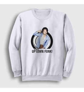 Presmono Unisex Beyaz Uptown Funk Müzik Bruno Mars Sweatshirt 477991tt