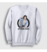 Presmono Unisex Beyaz Uptown Funk Müzik Bruno Mars Sweatshirt 477991tt