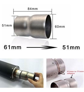 Egzoz Bağlantı Uzatma Çevirici Ara Borusu 61mm-51mm