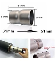 Egzoz Bağlantı Uzatma Çevirici Ara Borusu 61mm-51mm