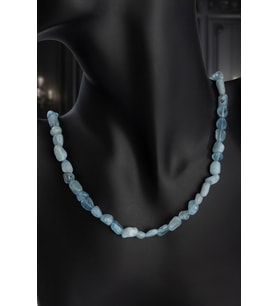 Akuamarin Doğal Taş Tımbıl Kesim 6x8mm Kolye