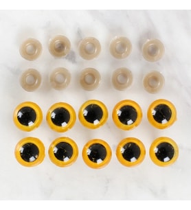 Loren 14 mm Sarı 5 Çift Amigurumi Göz