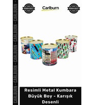 Özel Üretim Hediyelik Tasarruf Metal Mega Boy Resimli Metal Kumbara Büyük Boy Karışık Desenli