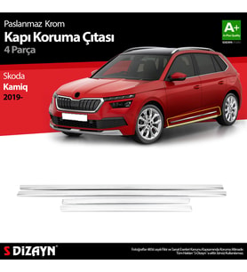 Skoda Kamiq Krom Kapı Koruma Çıtası 4 Prç. 2019 Üzeri