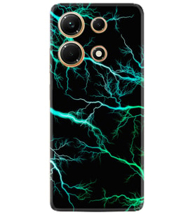 Infınix Note 30 Kılıf Silikon Desen Özel Seri Green Thunder 1693