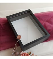 Pleksi Kaplı 25x35 Cm Fotoğraf Bölümsüz İsimsiz Ledsiz Gül Saklama Kutusu! Anı Çerçevesi! (Siyah)