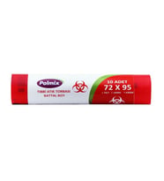Polmix Tıbbi Atık 72x95 cm Battal Çöp Poşeti 12.6 kg 20 Rulo 200 Adet