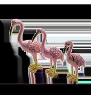 Swarovski Taşlı Flamingo Ailesi - Gizli Hazneli Masaüstü Hediyelik Süs Eşyası  Hediyelik Kutusunda (Karışık)
