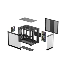 DEEPCOOL CG330-3F 3-ARGB Fanlı Panoramik Gaming Micro-Tower PC Kasası