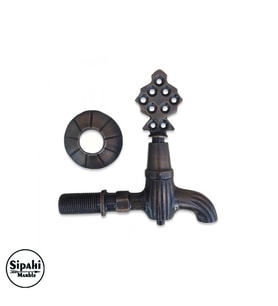 Sipahi Marble Siyah Eskitme Osmanlı Musluğu