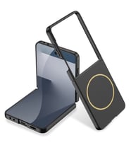 Samsung Galaxy Z Flip 7 Kılıf M-safe Şarj Özellikli Sert Kıpta Kapak (Siyah)