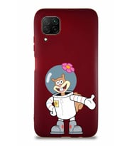 Huawei P40 Lite Soft Premier Kapak Sandy Tasarımlı Silikon Kılıf - Mürdüm (Şeffaf)