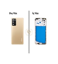 Oppo A16 Gold Uyumlu Lensli Orta Kasa Full Kasa Kapak Gövde Housing