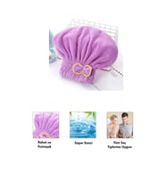 Mikrofiber Saç Kurutma Havlusu Duş Deniz Havuz Kurulama Bonesi Hızlı Saç Kurutan Havlu Bone 1 Adet (Çok Renkli)