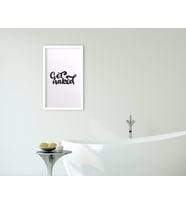 BK Home Banyo Dekoratif Ahşap Beyaz Çerçeveli Tablo-23