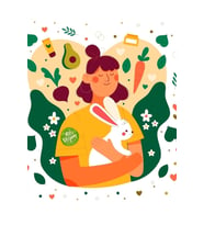 Vegan Hayvanlar - %100 Vegan Tablo Ahşap Poster Dekoratif