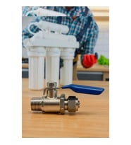 Su Arıtma Cihazı Küresel Hat Alma Vanası 1/4" inç (Siyah - Beyaz)
